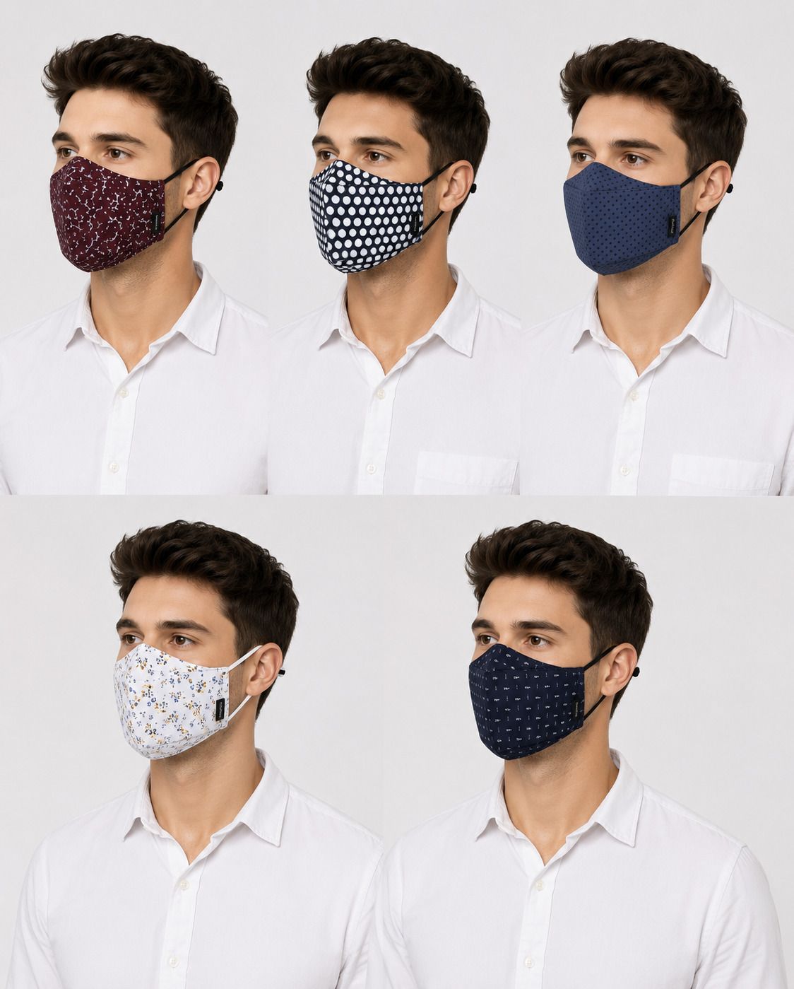 4 layer anti pollution export box print mask 4 layer anti pollution mask 5 pcs breathable cloth box print primium cotton mask reusable, washable cloth mask with melt blown fabric layer
