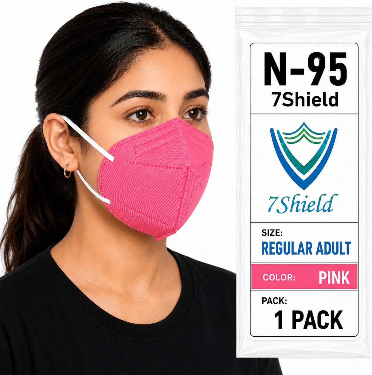 Pink N95 Medical Mask High-Performance Healthcare and Personal Use 6-Ply Pink N-95 Washable, Reusable, Water Resistant-image-46