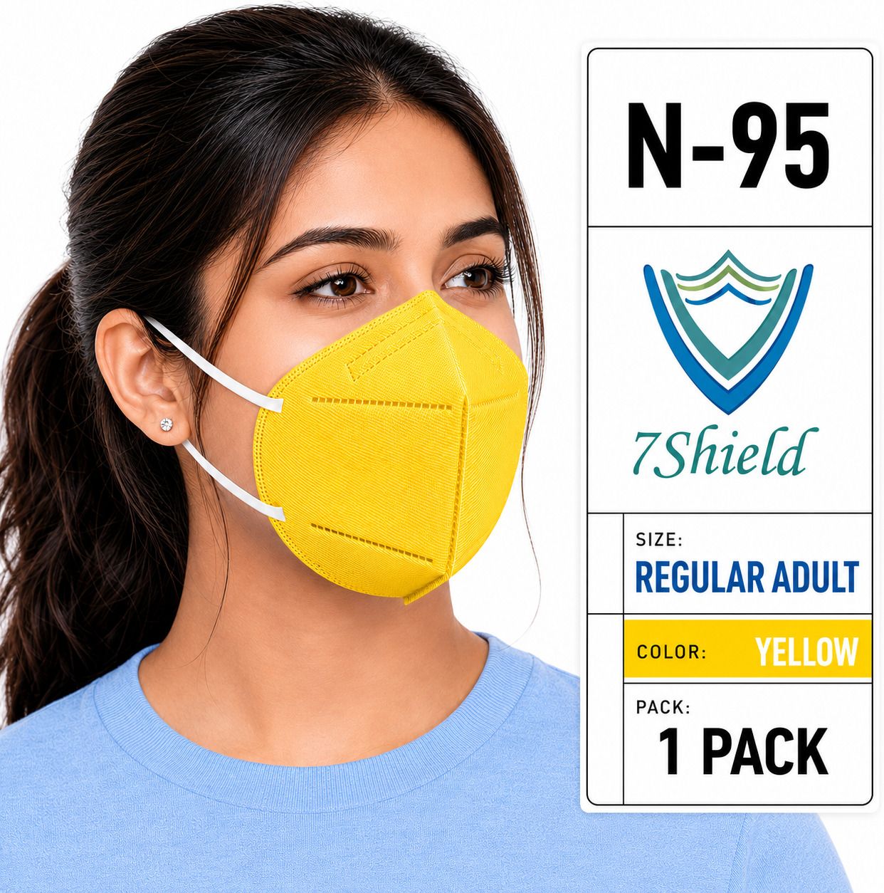 Yellow N95 Medical Mask High-Performance Healthcare and Personal Use 6-Ply Yellow N-95 Washable, Reusable, Water Resistant-image-31