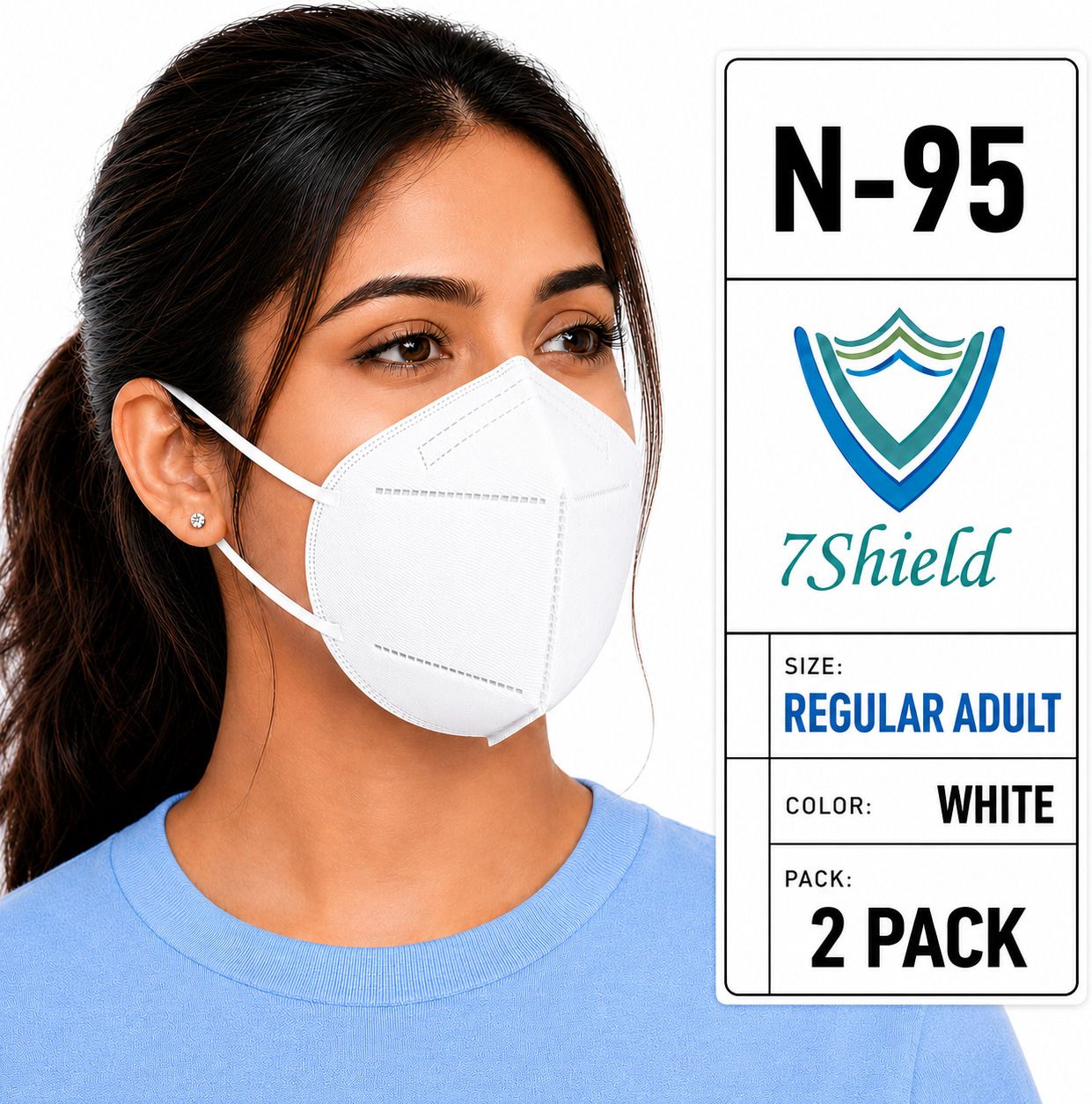 White N95 Medical Mask High-Performance Healthcare and Personal Use 6-Ply White N-95 Washable, Reusable, Water Resistant-image-32