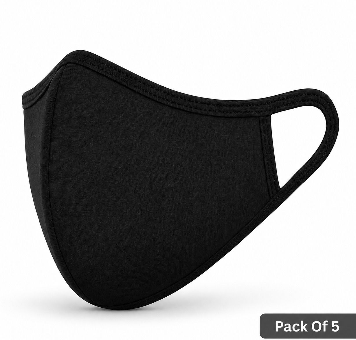Lycra Cotton Fabric Mask Stretchable 3-Layer Face Mask for Everyday Protection Reusable, Washable Cloth Mask-image-42