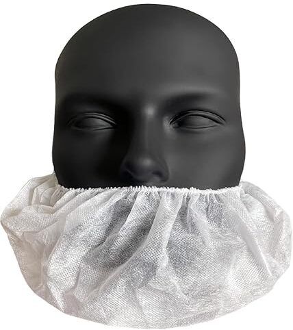 Facial hair covering/ Ideal for Food & Processing Industries, Hotels Hygiene. Disposable Beard Cover | Beard Net for Men Non-Reusable Cloth Mask-image-29