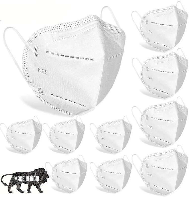 50pcs White Color N95 Mask Reuseable and washable fit for Men & Women N95_white_var50 Reusable, Washable-image-28