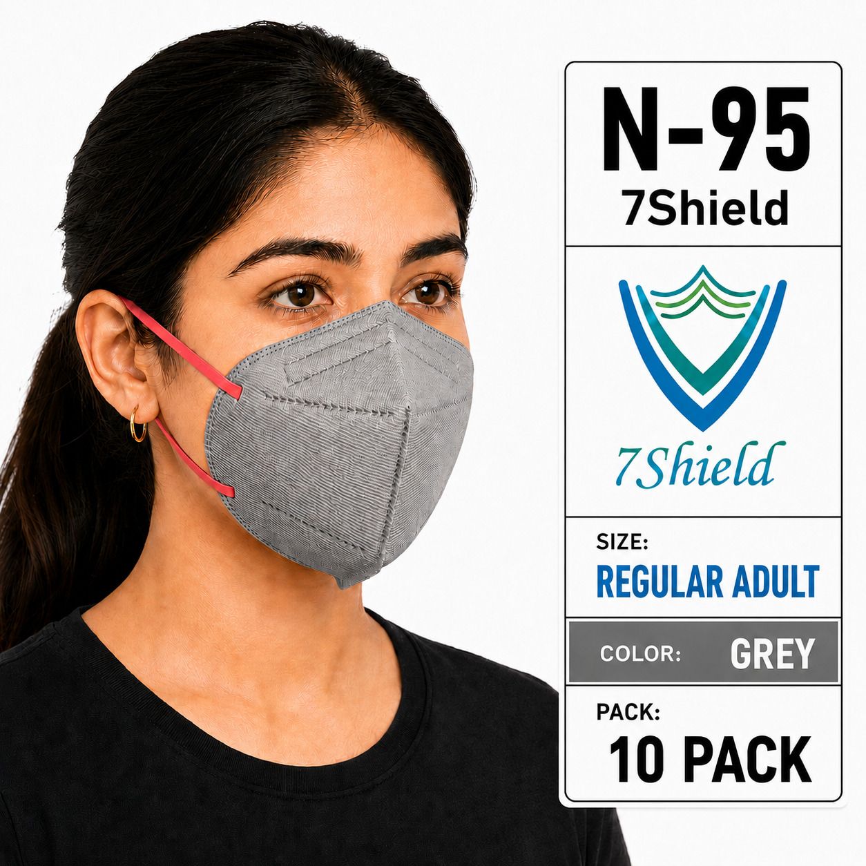 Grey N95 Medical Mask High-Performance Healthcare and Personal Use 6-Ply Grey N-95 Washable, Reusable, Water Resistant-image-36