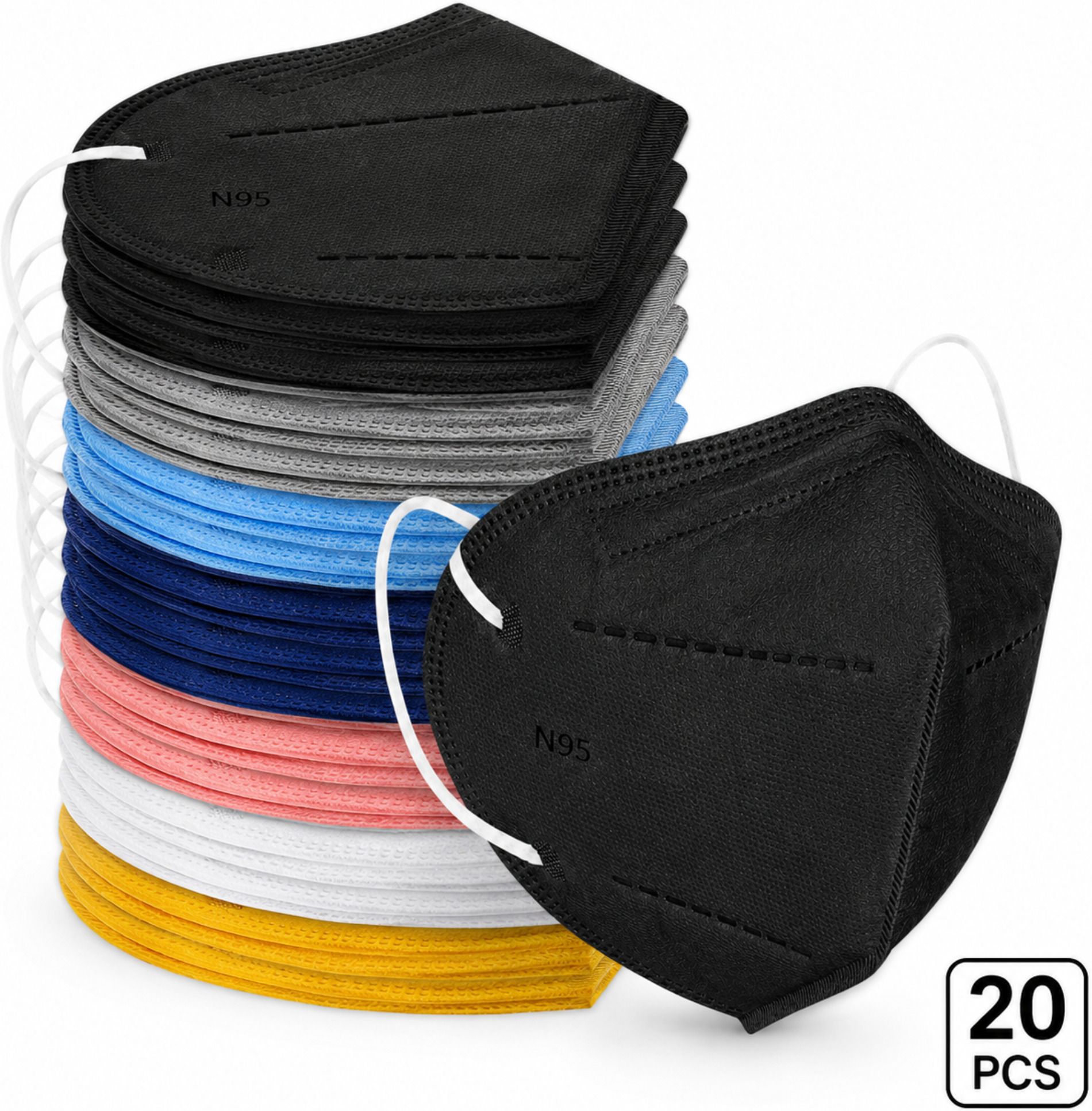 N95 Face Mask for Dust, Pollution & Daily Protection N95 Mask Multicolor Reusable, Washable-image-21