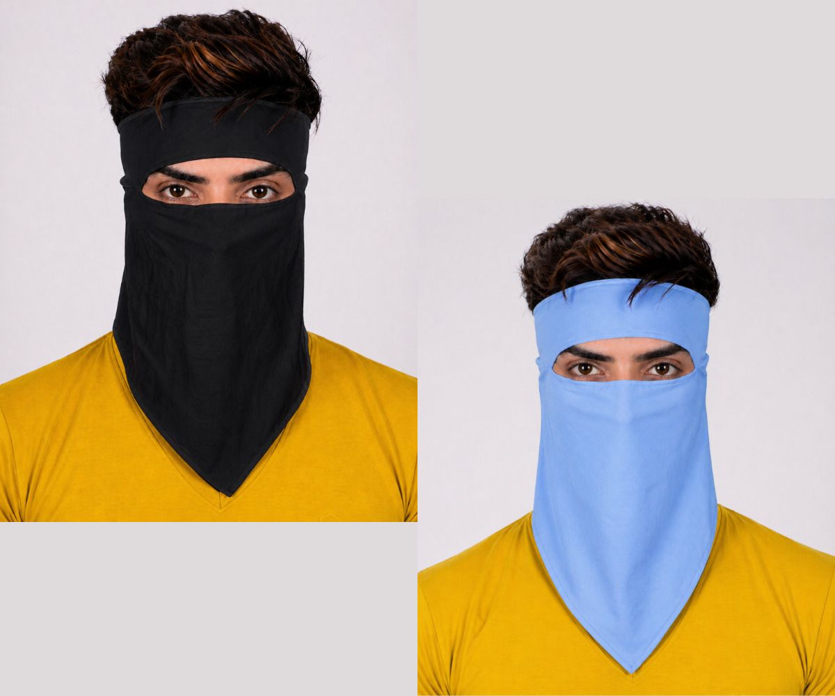 Bike Riding Cotton Rumal Handkerchief Face Mask Dust, Sun Protection and Sports Party Mask-image-27