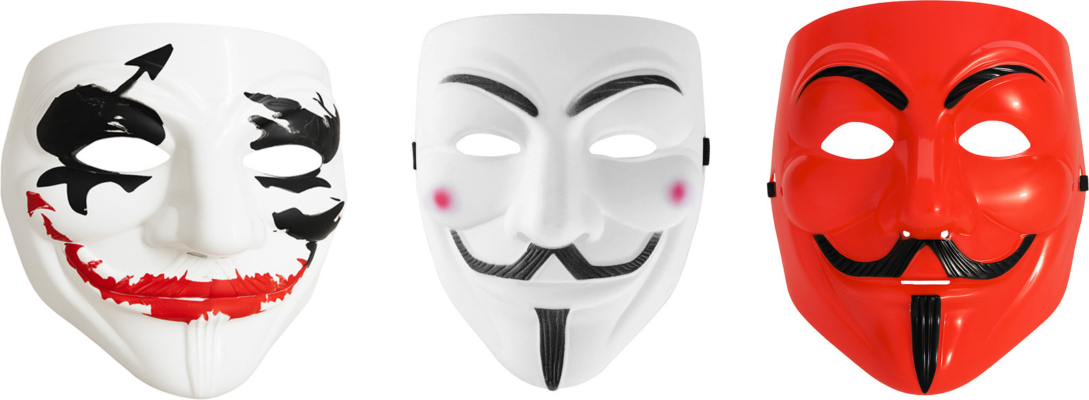 edb Unique Joker Vendetta Hacker Anonymous Party Halloween Comic Face Party Mask image 1