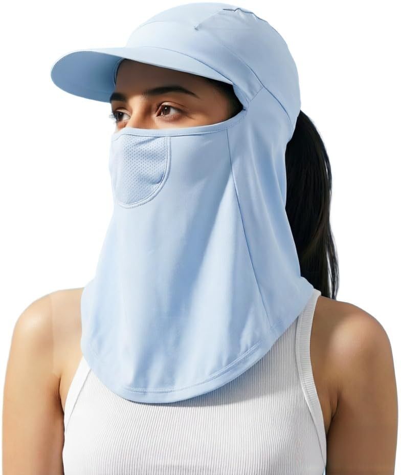 venzina Full Face Sun Protection Mask with Cooling Fabric and Integrated Neck Guard Party Mask-picture-26
