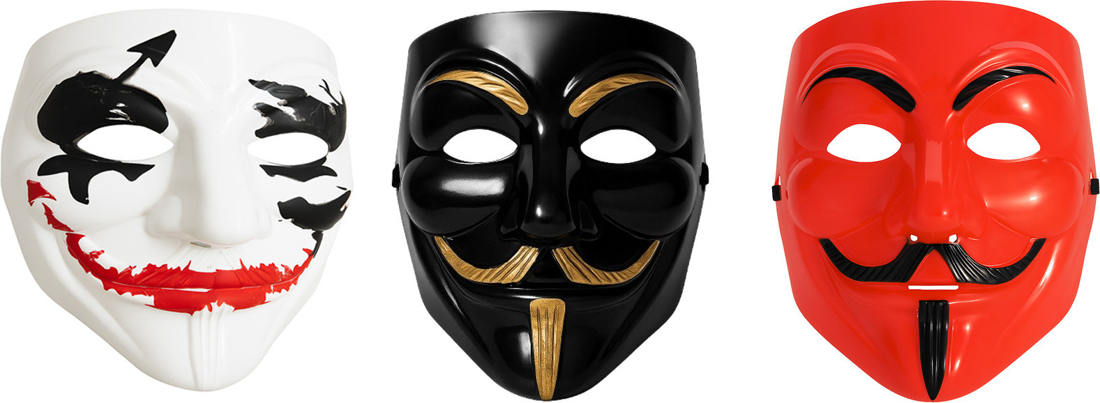 edb Unique Joker Vendetta Hacker Anonymous Party Halloween Comic Face Party Mask image 1