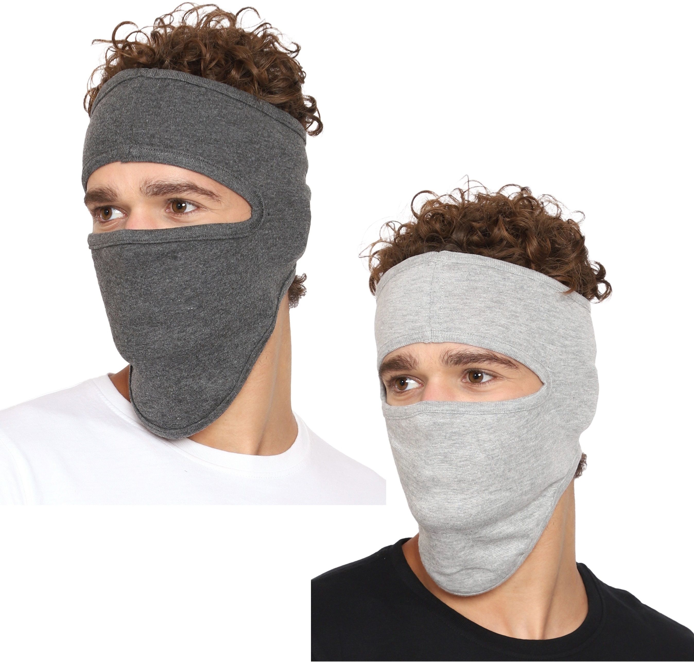 Grey, White Bike Face Mask for Men & Women