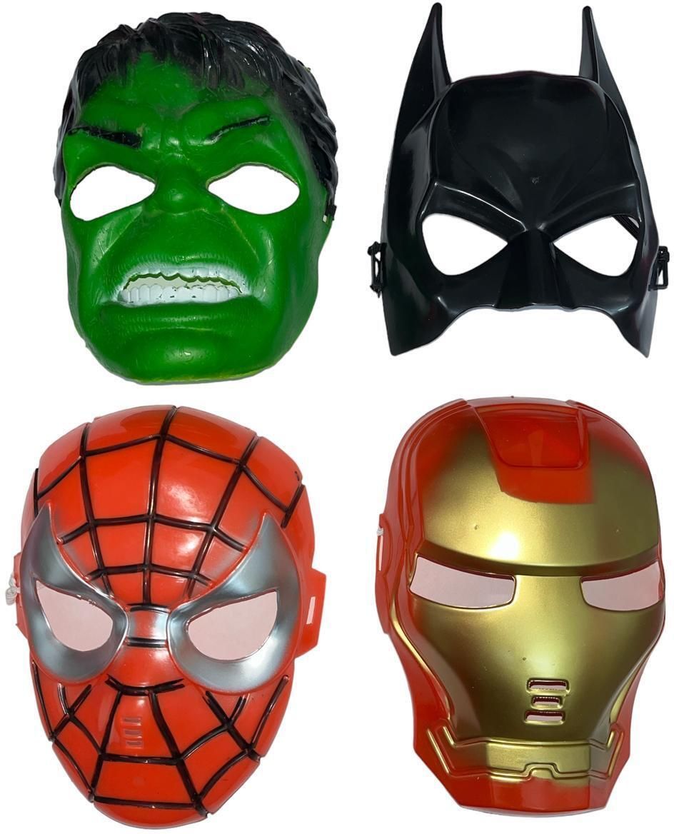 All New Spiderman,Hulk,Batman & Iron man, Mask for Kids & Adults (Pack of 4) Party Mask-image-12