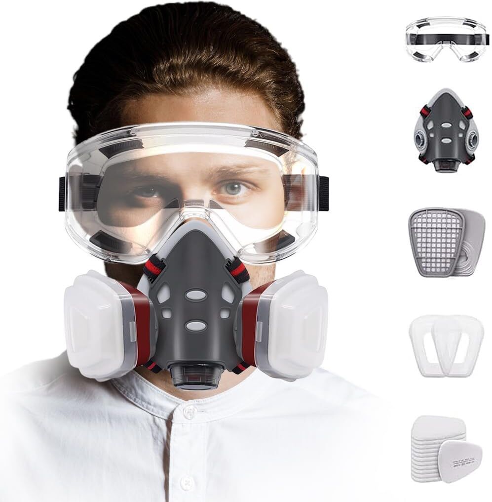 serplex Gas Mask Set for Respirator Protection Epoxy Resin Welding Safety Party Mask-picture-19