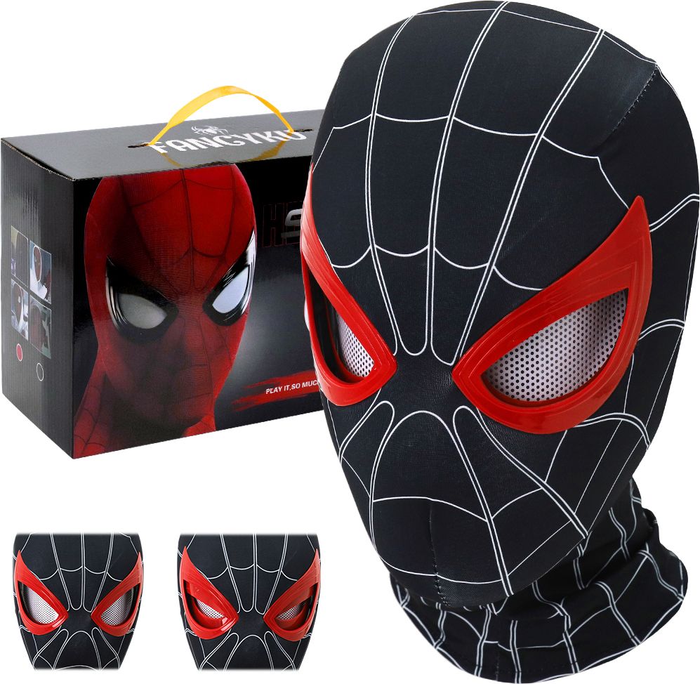 proberos Miles Morales Hero Mask with Jaw Motion Blinking Eyes Party Mask-picture-15