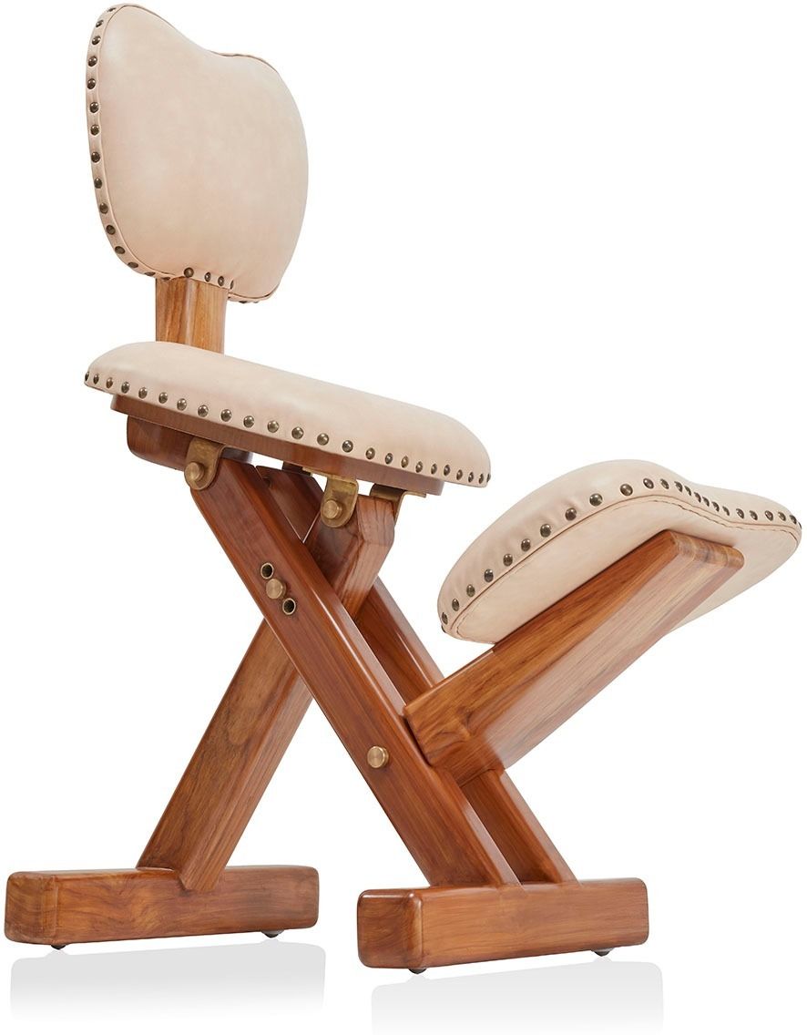 Moksha Ergonomic Kneeling Chair with Back Rest for Posture Correction Chair Leatherette, NA Office Executive Chair-image-8
