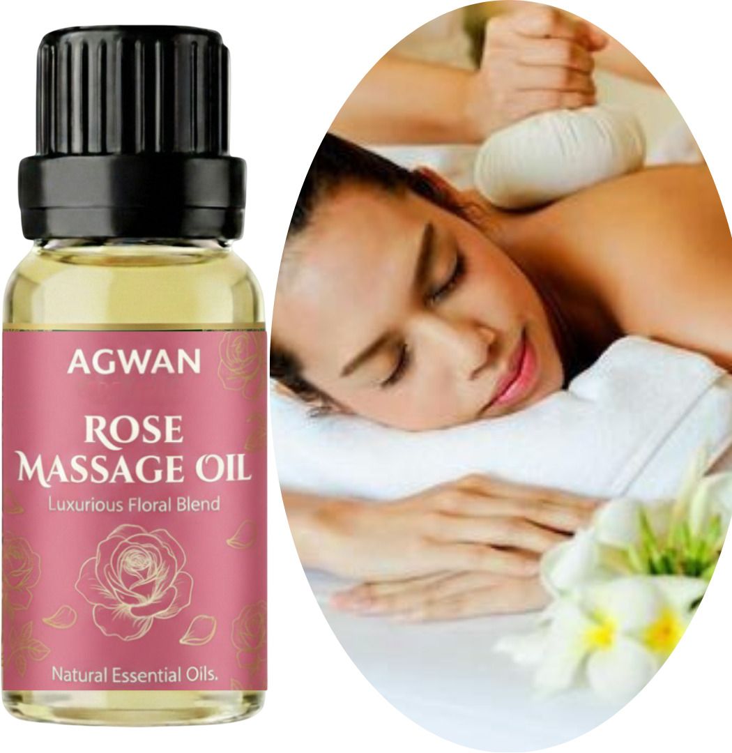 agwan Rose Body Massage Oil Romantic Non Sticky Natural 100ml-picture-48