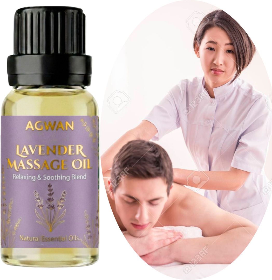 agwan Lavender Romantic Massage Oil Sensual Natural Non Sticky Body 100ml-picture-14