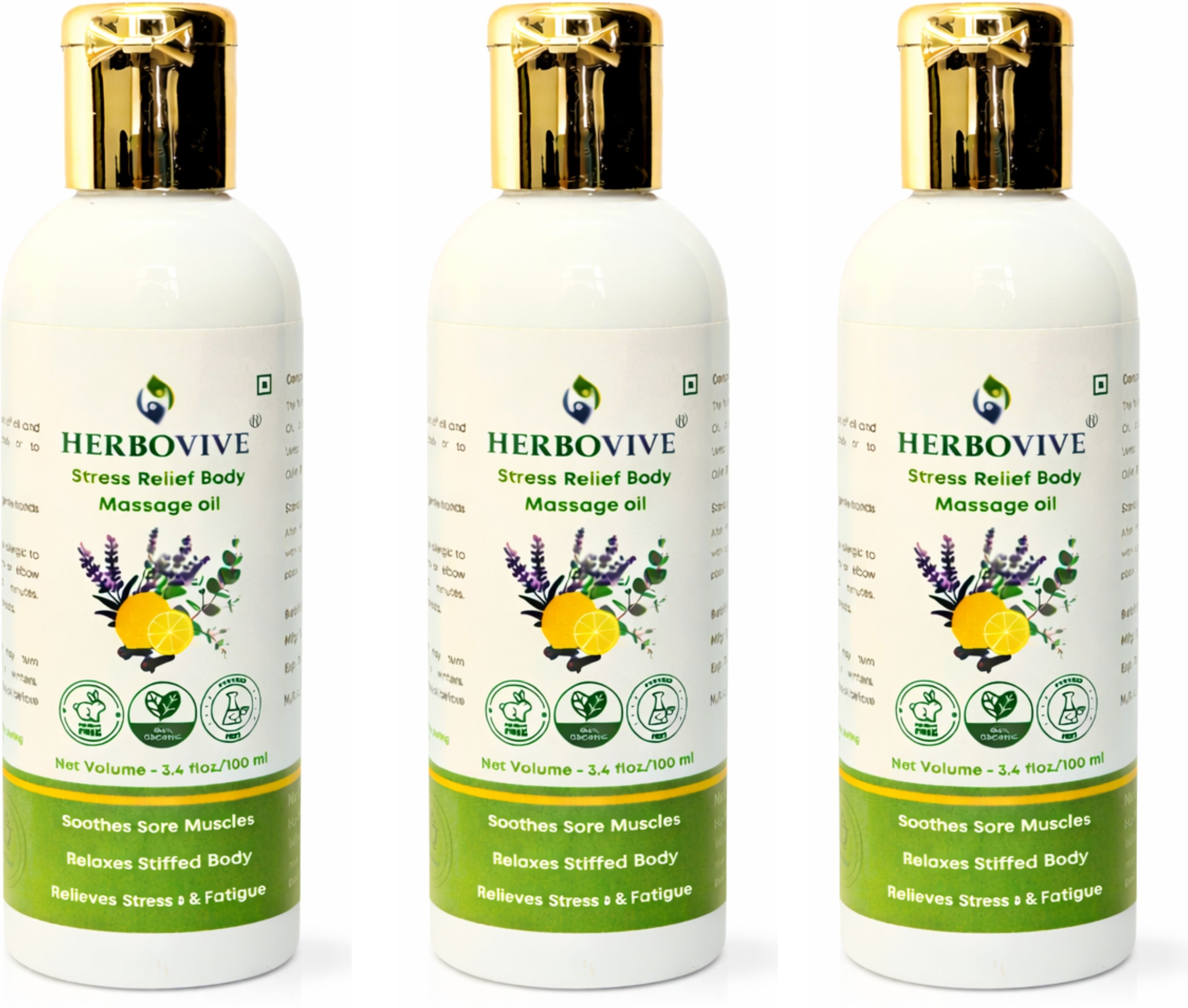Stress Relief Body Massage Oil Relaxation & Body Pain Relief Oil(Pack Of 3)-image-47