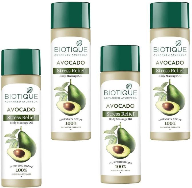 biotique Avocado stress relief body massage oil 200 ML-picture-11