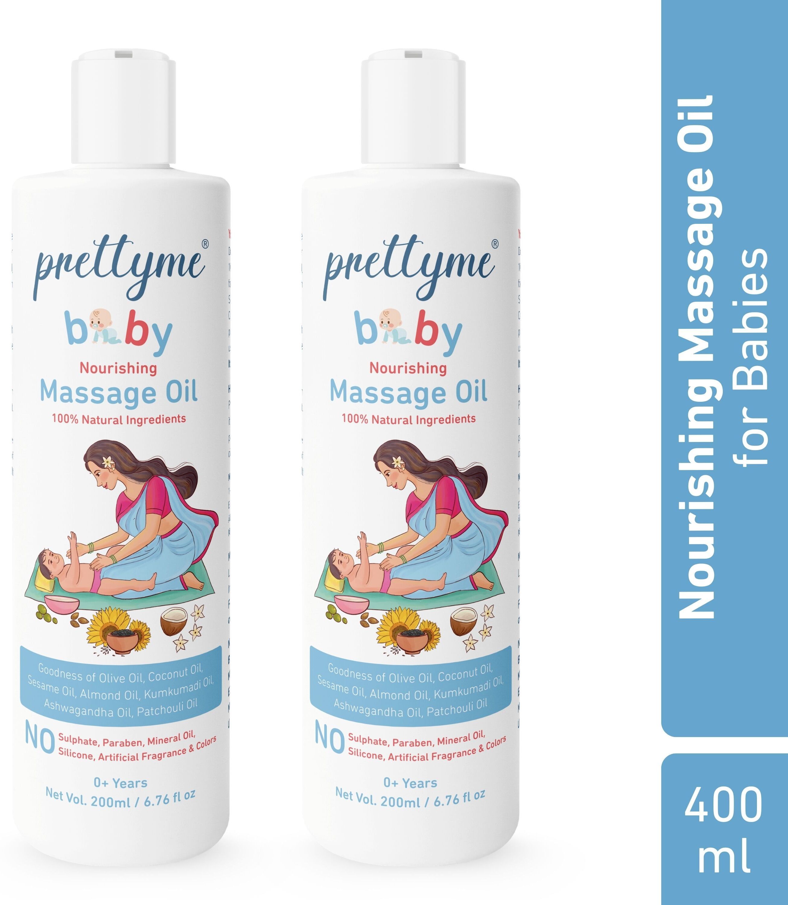 prettyme Nourishing Non Sticky & Moisturizing Baby Body Massage Oil for New Born Growth-picture-19