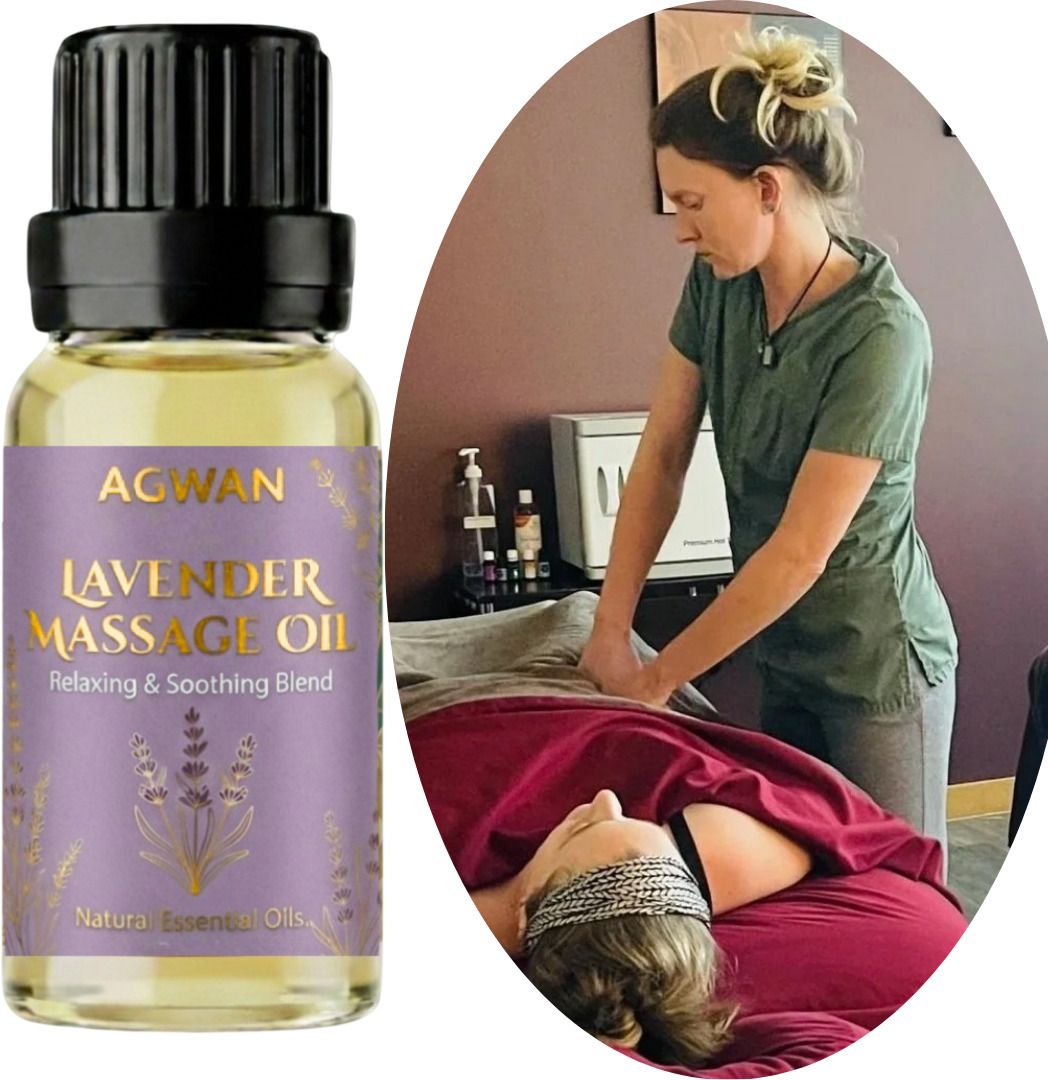 agwan Lavender Body Massage Oil Romantic Non Sticky Natural 100ml-picture-40