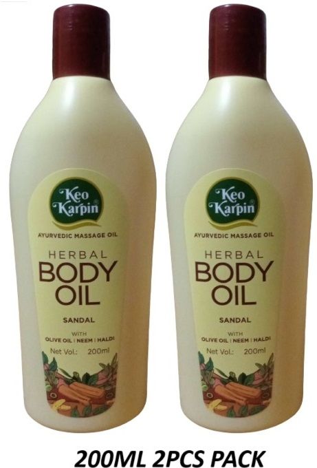 HERBAL BODY OIL SANDAL WITH OLIVE OIL NEEM&HALDI 200ML 2PCS