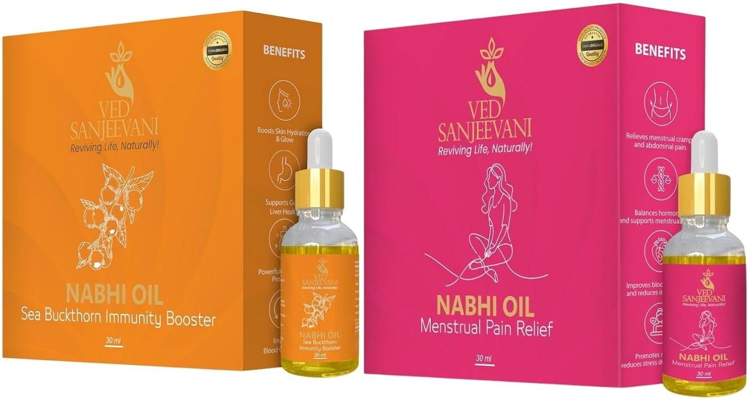 Mother's Calm Combo Nabhi Oil - For Menstrual Cramps relief & Immunity Support-image-0