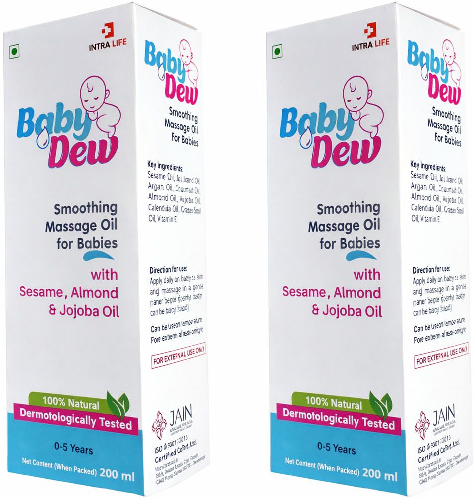 intra life BABY DEW SOOTHING MASSAGE OIL FOR BABIES (PACK OF 2)-picture-17