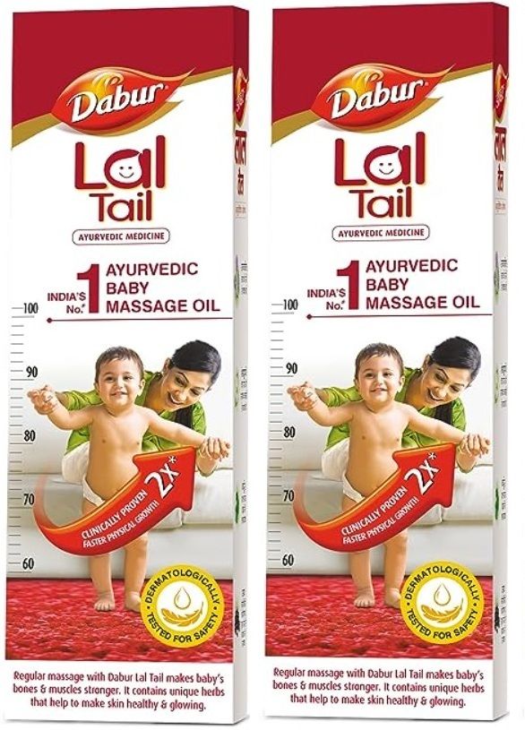 dabur Lal Tail Ayurvedic Baby Massage Oil 200ml (Pack Of 2)-picture-21
