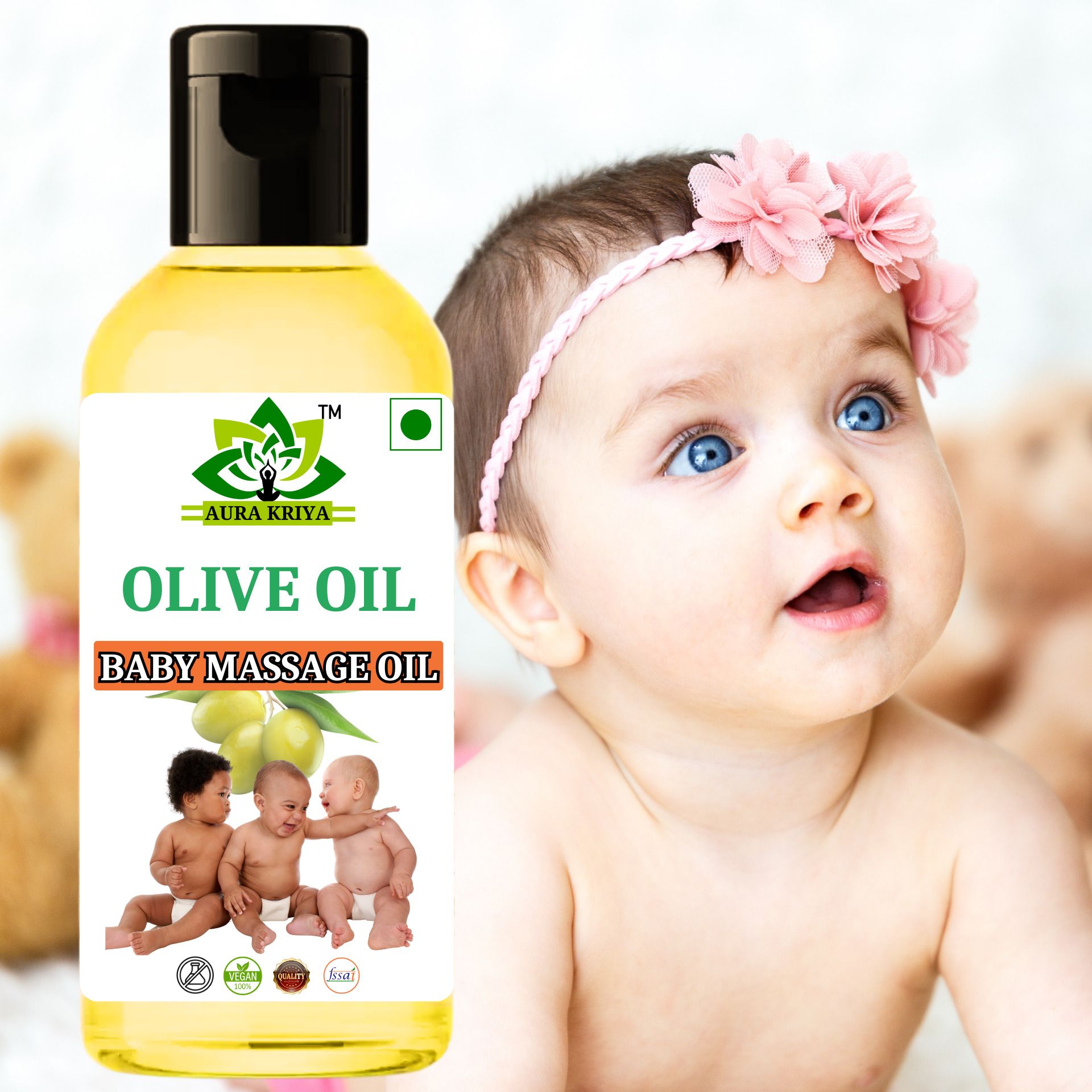 aura kriya Pure Olive Oil (Jaitun Tail)-for skin, hair & body massage|Olive Oil for Massage-picture-12