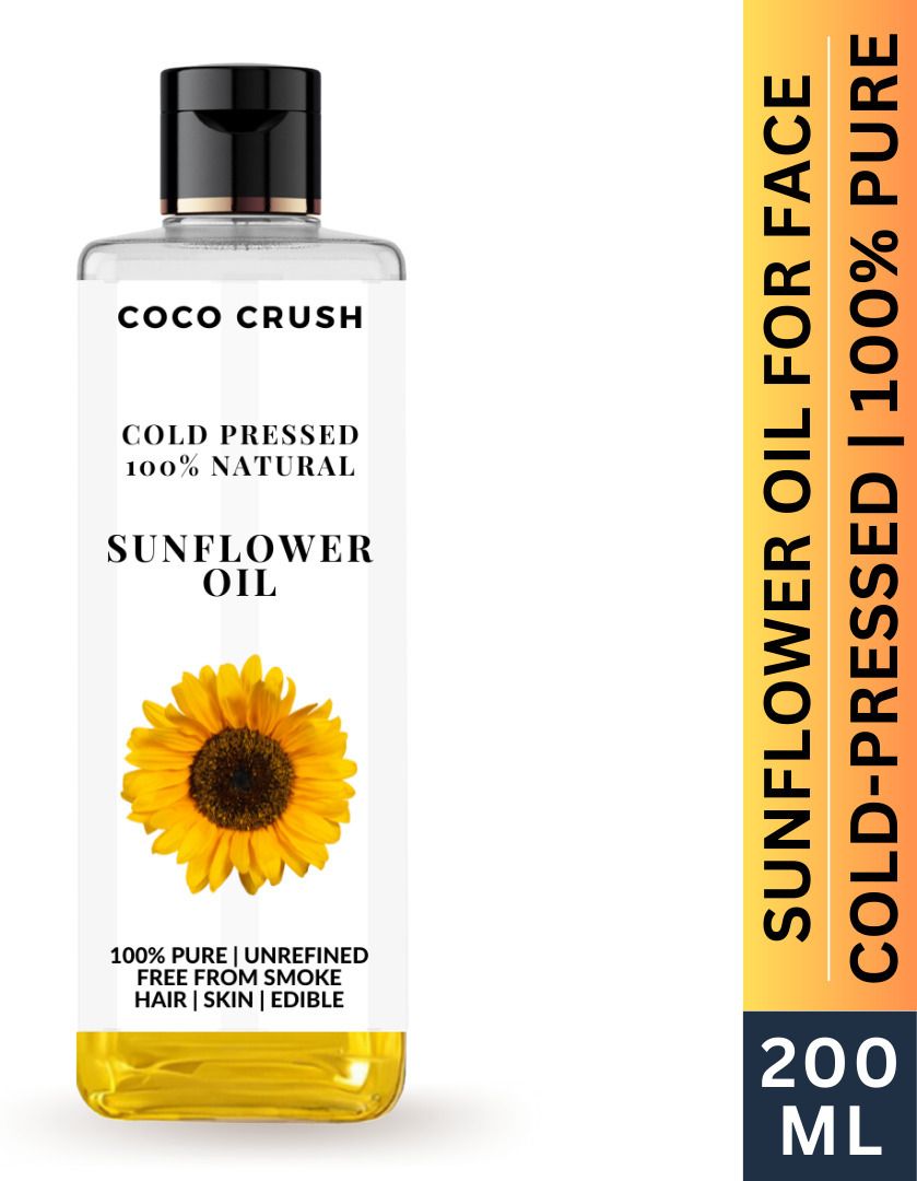 coco crush Cold Pressed Sunflower Oil | 100% Pure Natural | Hair, Body, Baby Massage-picture-13