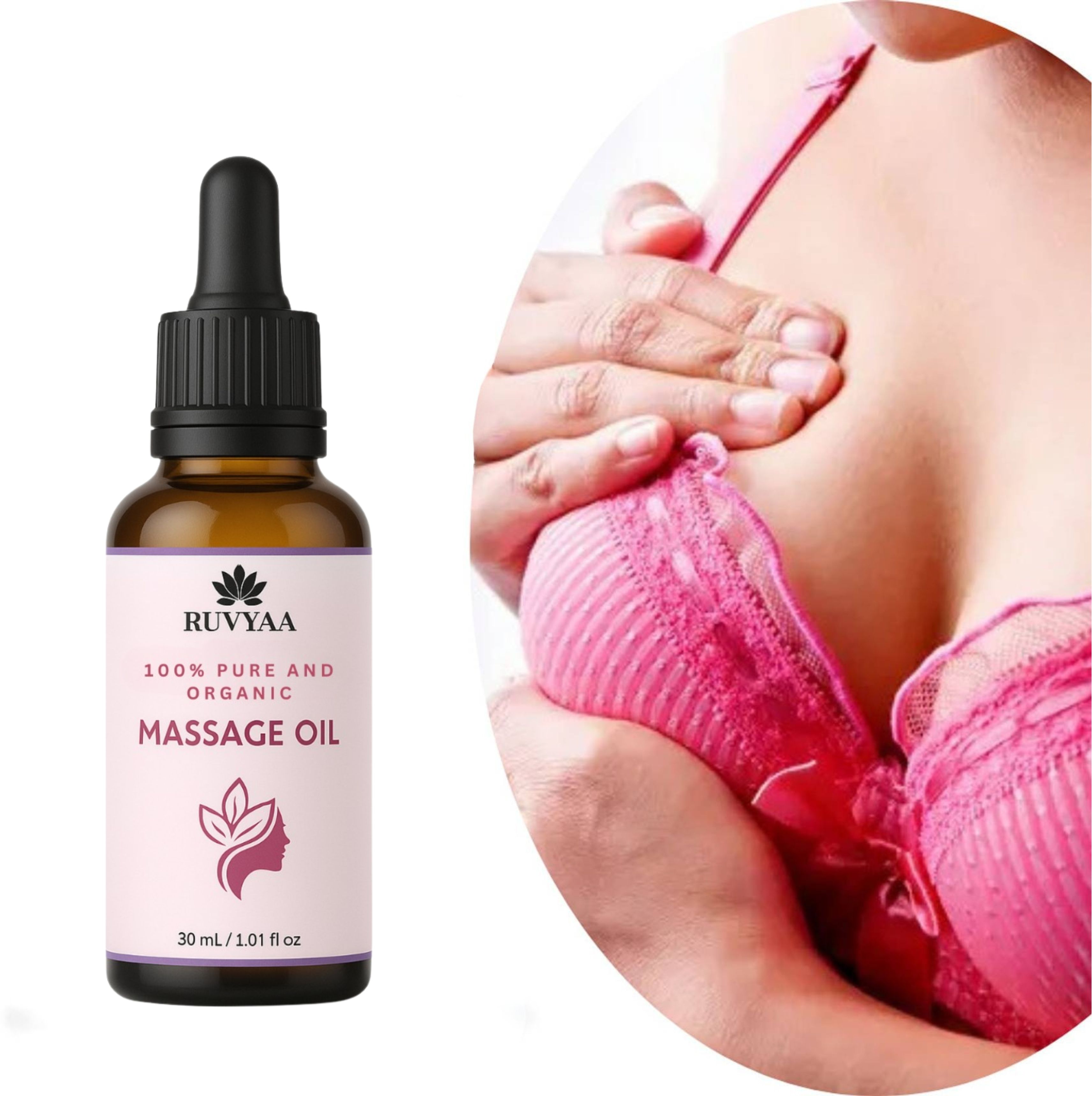 Breast Massage Oil for Women help in skin toning Natural oil all Ingredients-image-17