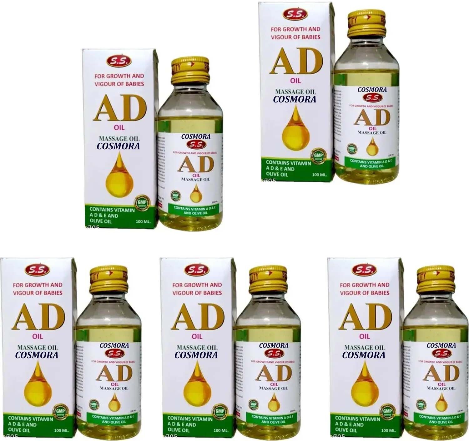 S.S. AD BABY MASSAGE OIL FOR SHINEE ,SMOOTH & GENTLE SKIN PACK OF - 100ml x 5-image-32