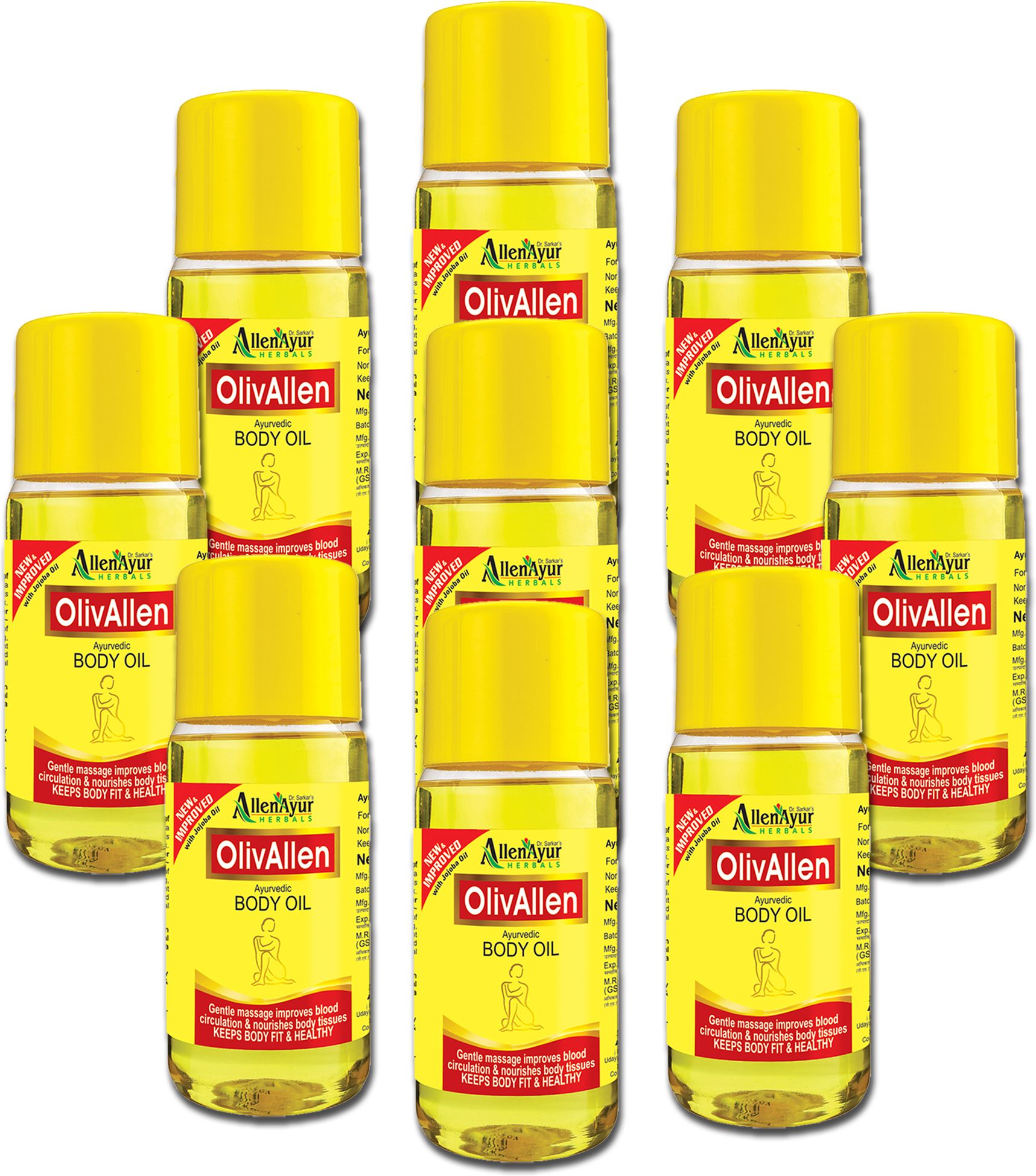 allen ayur Olivallen Ayurvedic Body Oil (100ml X 9)-picture-17