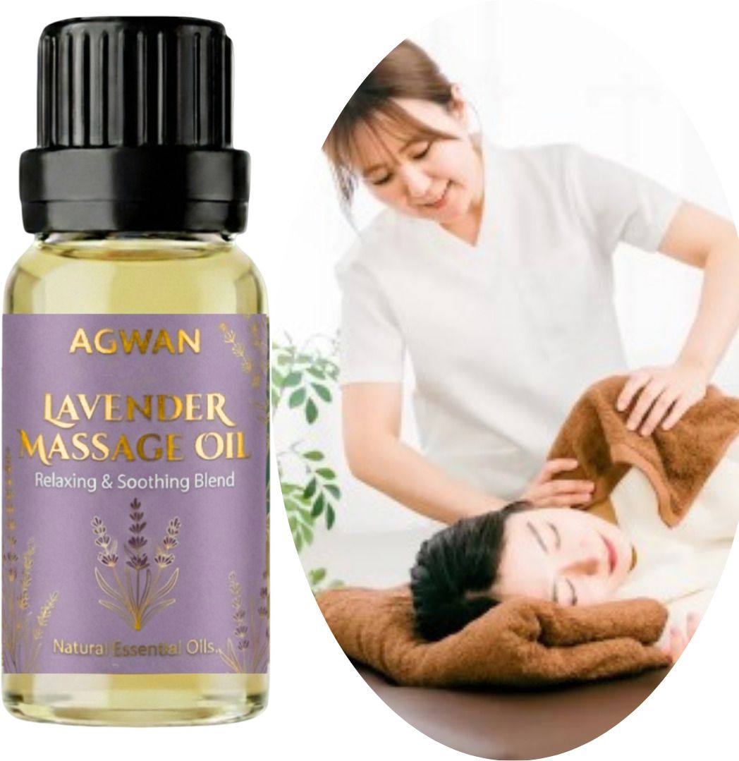 agwan Lavender Massage Oil Romantic Sensual Non Sticky Natural Body Oil 100ml-picture-21