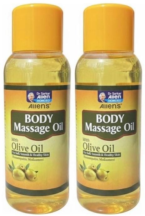 Body Massage Oil with olive oil & Enriched with vitamin A , D & E . [500ml x 2]-image-12