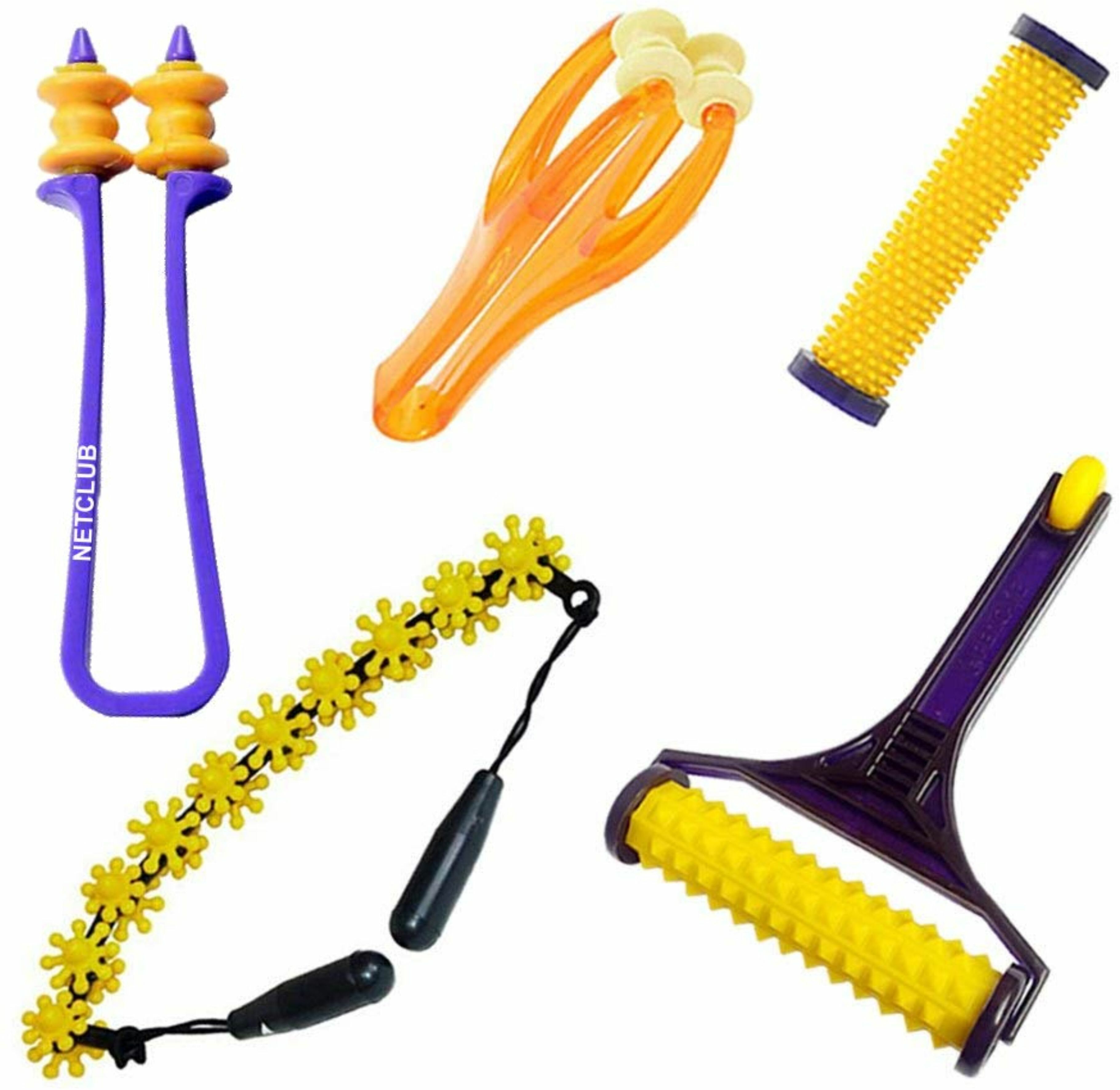 netclub Accupressure kit fitness Tools Kit With Multipurpose Power Roller & Full Body Wheel home gym pain & stress relief body Massager-image-22