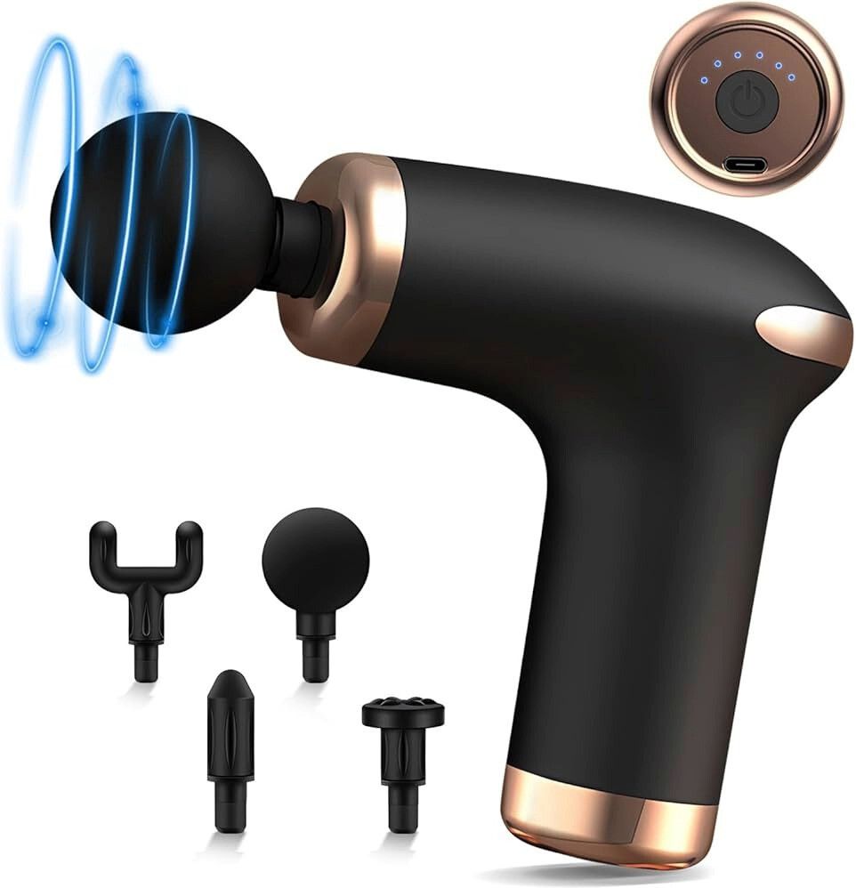 Esarora Massage Gun Deep Tissue 6-Speed Portable Percussion Muscle Massager_WS5X 4 Heads, Pain Relief, Relaxation for Stiff Shoulders With Full body Massage_4V1 Massager-image-43