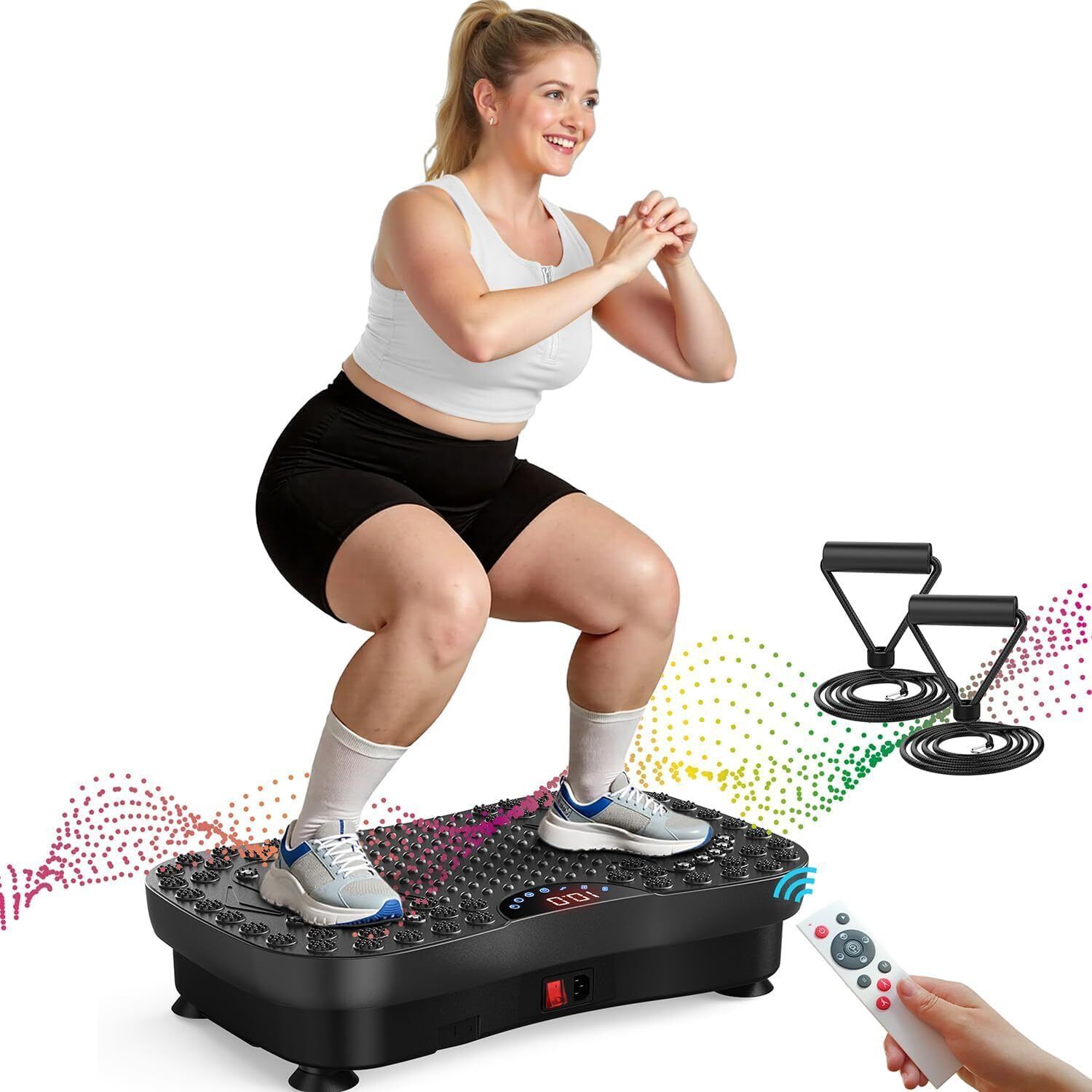 Vibration Plate Fitness Platform Exercise Machine Vibrating Shaking Workout Full Medical Reacher & Grabber-image-25