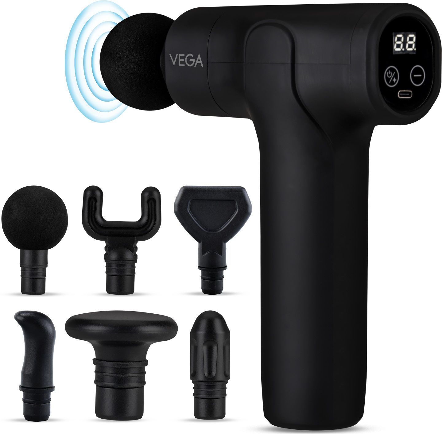 VEGA VHMG-01 Hand Massage Gun with MET (Muscle Ease Therapy) for Body Pain Relief Massager-picture-24