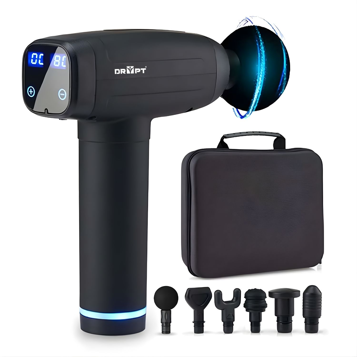 DR PT Massager Gun Deep Tissue for Pain Relief with 4 Massage Heads & 6 Speeds, Electric Mini Handheld Body Massager for Any Pain Relief Massager Massager-image-17
