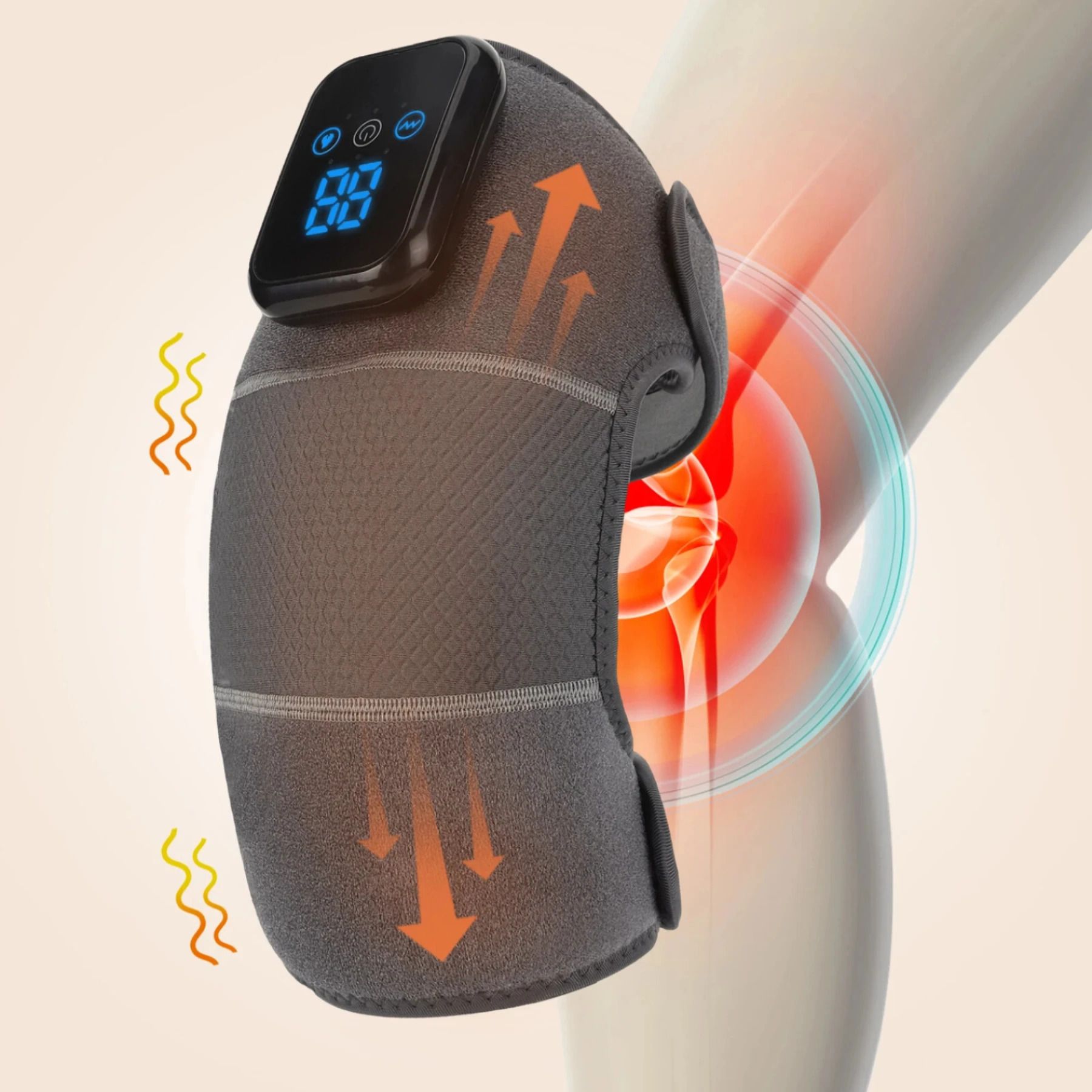 Esarora Knee Massager for Heating and Vibration Therapy Joint Pain Relief Machine_T85 3 Heating Levels & 3 Vibration Modes, Arthritis, Knee, Elbow Pain Relief_57R Massager