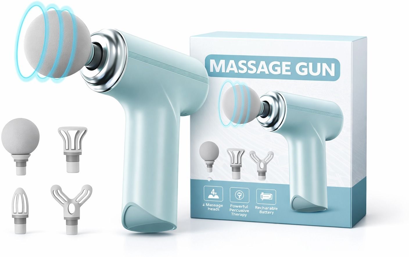 Miggon Deep Tissue Massage Gun for Pain Relief | Body & Shoulder Use Mini Massage Gun 6 Speeds with Type-C Charge | Long Battery Muscle Relief Massager-image-28