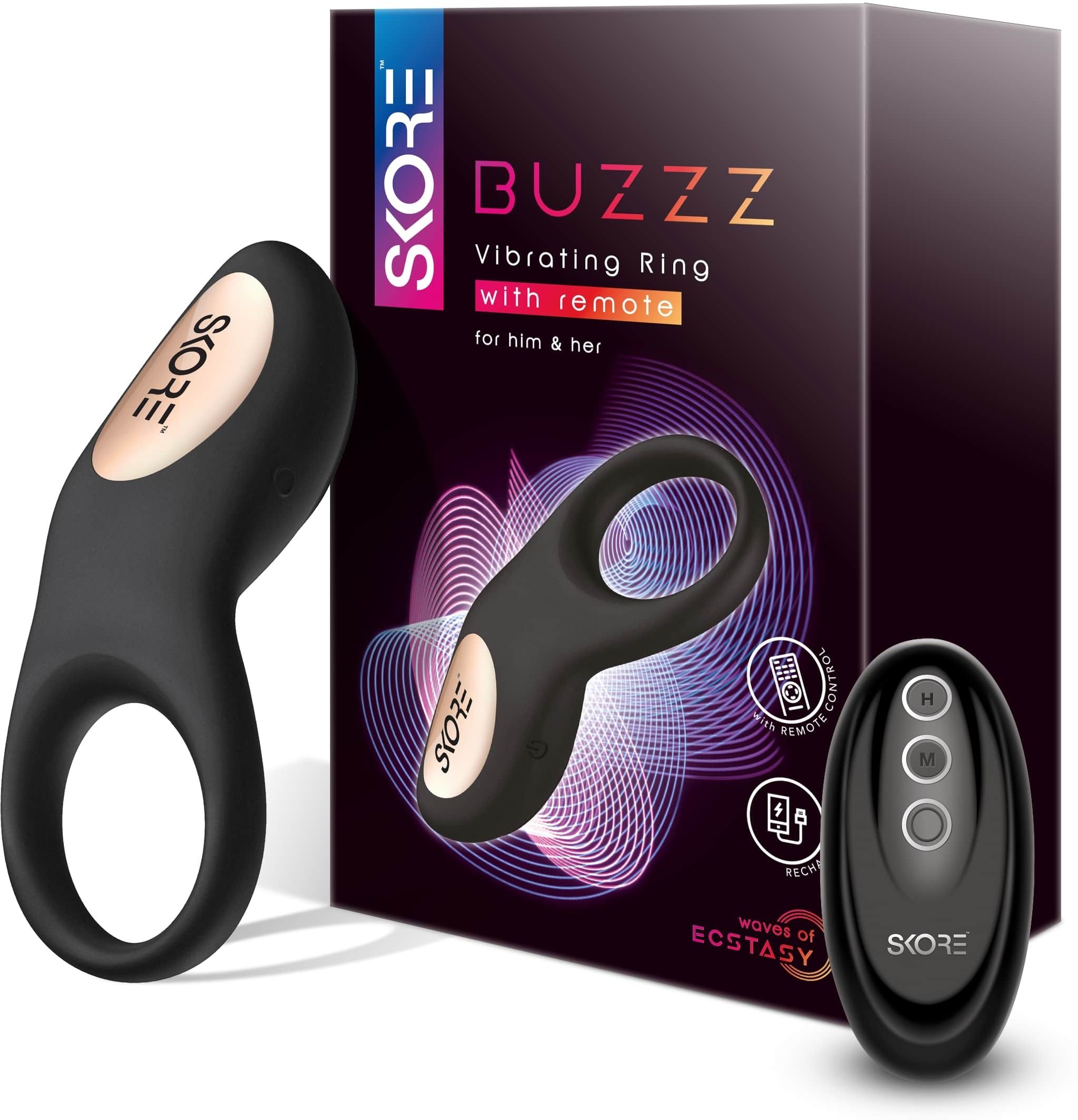 SKORE Buzzz with Remote Control |8 Vibration Mode |Unisex Personal Vibrator Massager
