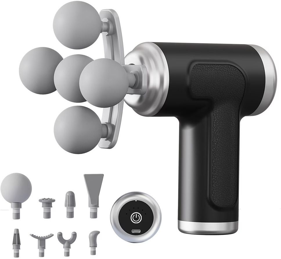 Zovilstore High-Power 5-Head Electric Massage Gun – Deep Tissue Pain Relief Massager with Various Attachments for Neck, Back, Legs & Full Body Massager-image-3