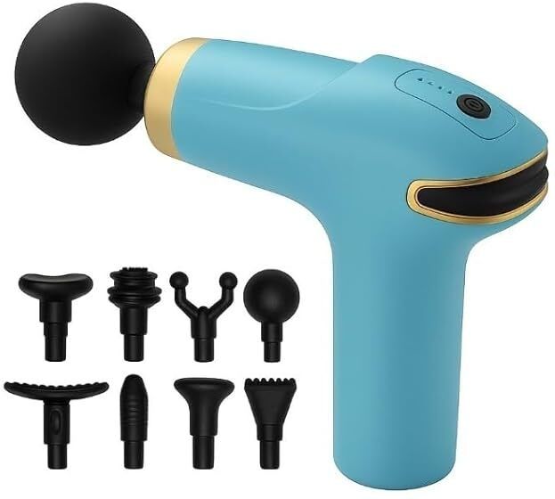 SOBO SB328 Full Body Massage Gun Pain Relief & Deep Tissue Therapy Massage Machine 5 Speed Settings 8 Massage Heads Powerful Motor Electric Massage Machine Gun Massager-image-30