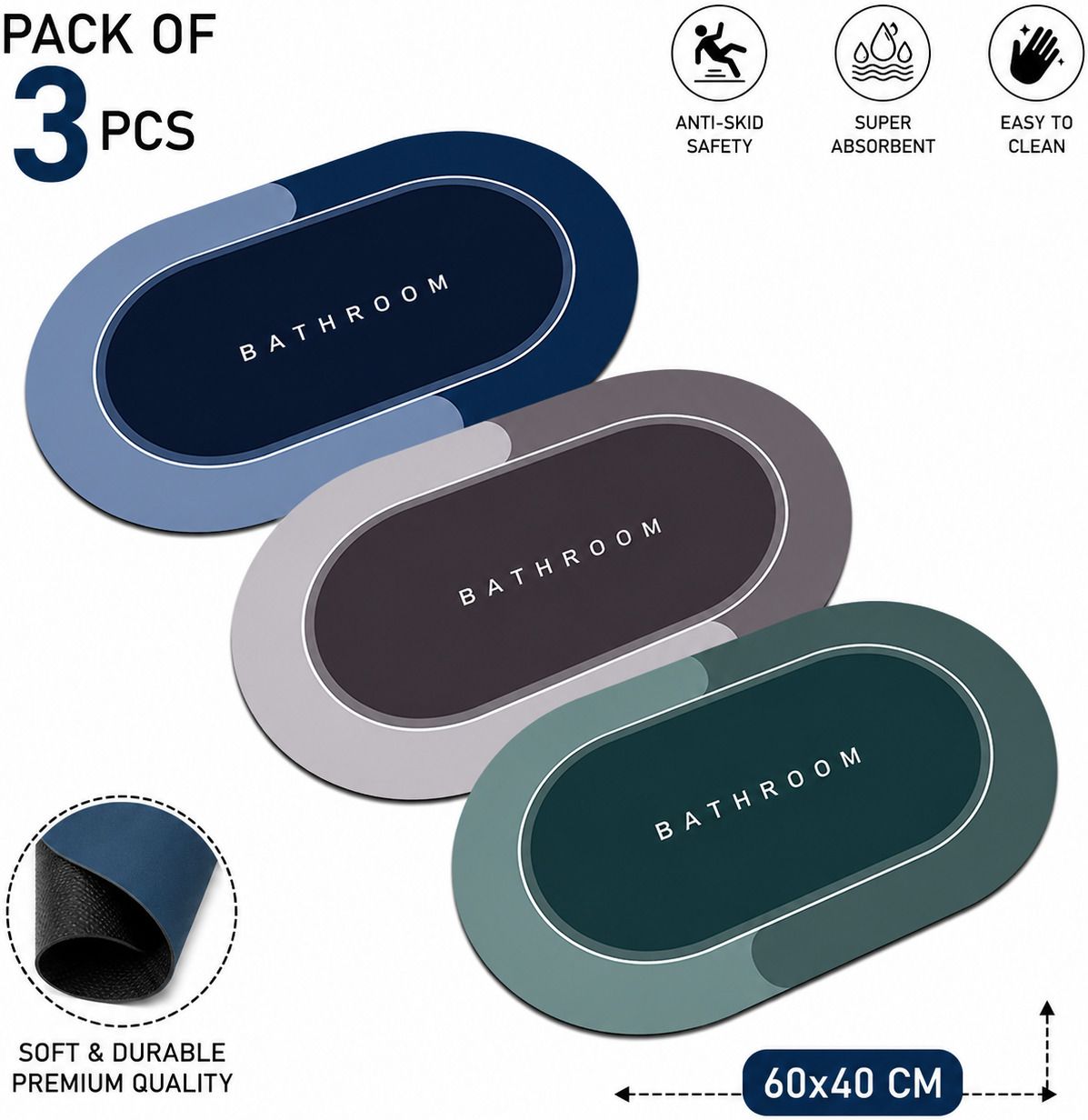 destinyhome Rubber Bathroom Mat-picture-43