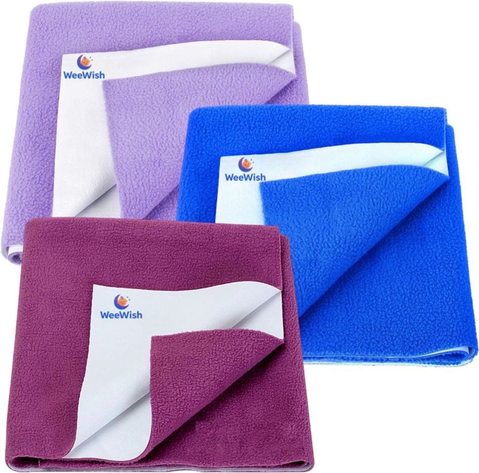 weewish Waterproof, Cotton, Fleece Dry Sheet, Reusable & Washable, (LARGE) - PACK OF 3-picture-23