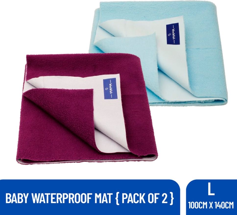 weewish Waterproof - Cotton, Fleece Dry Sheet - Reusable & Washable- (LARGE) - Pack of 2-picture-37