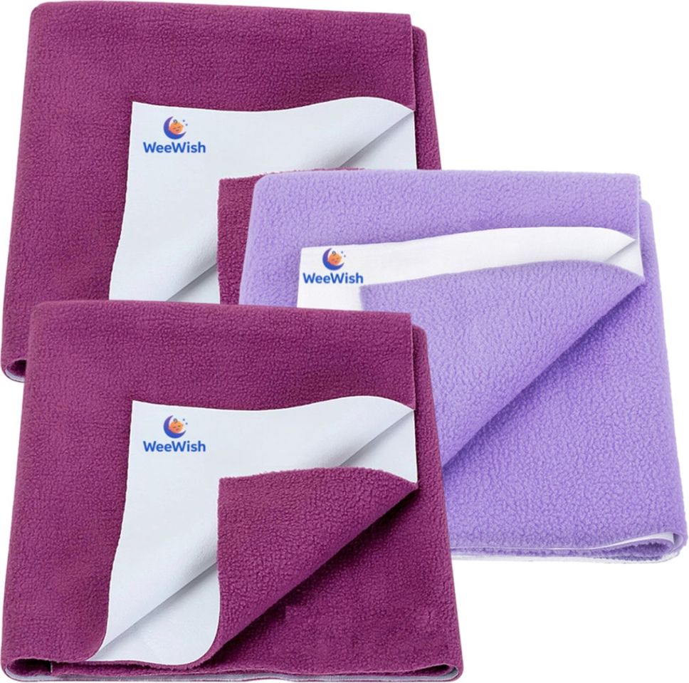 weewish Waterproof, Cotton, Fleece Dry Sheet, Reusable & Washable, (LARGE) - PACK OF 3-picture-26