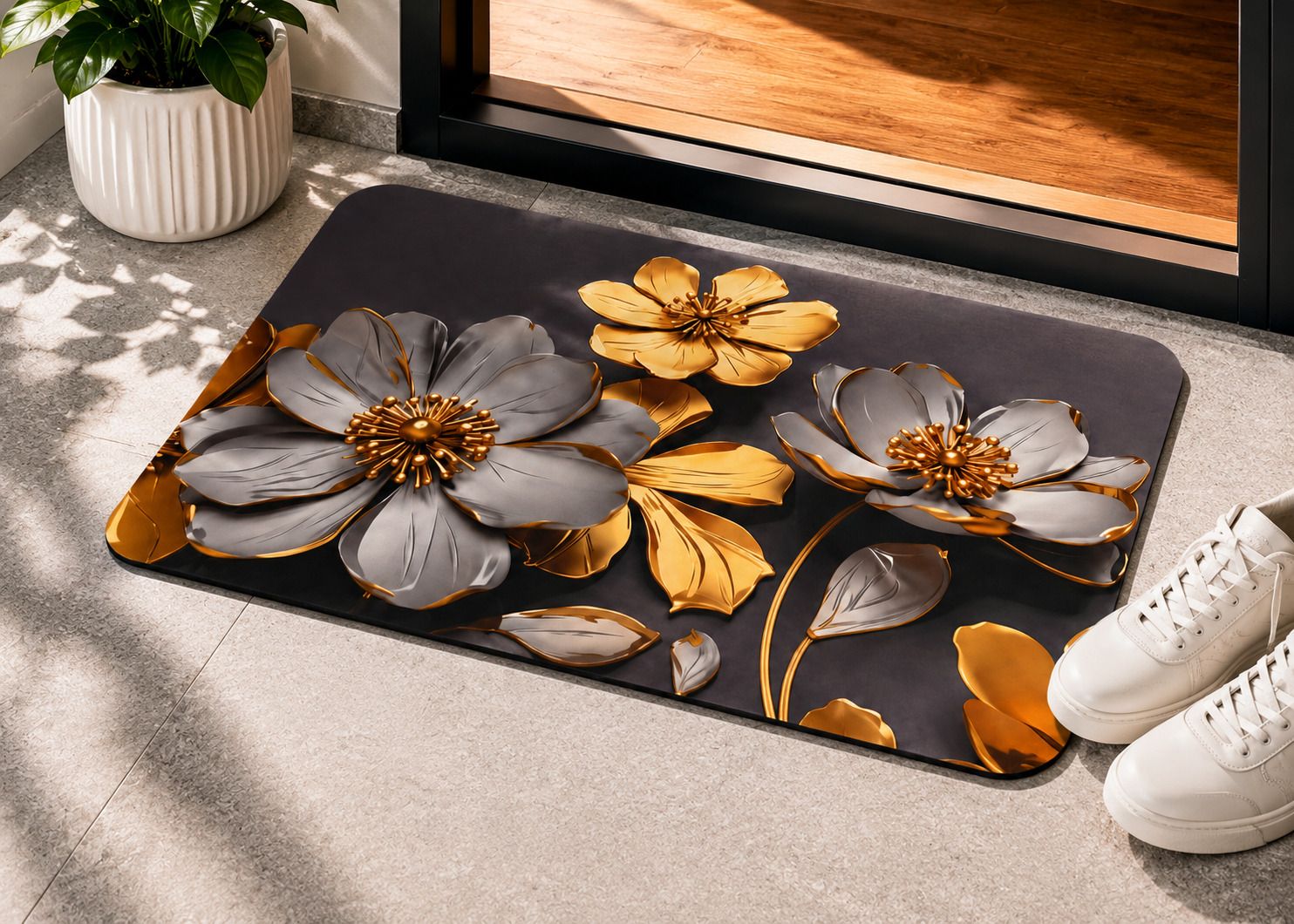 shreedecorhub Rubber Bathroom Mat-picture-37